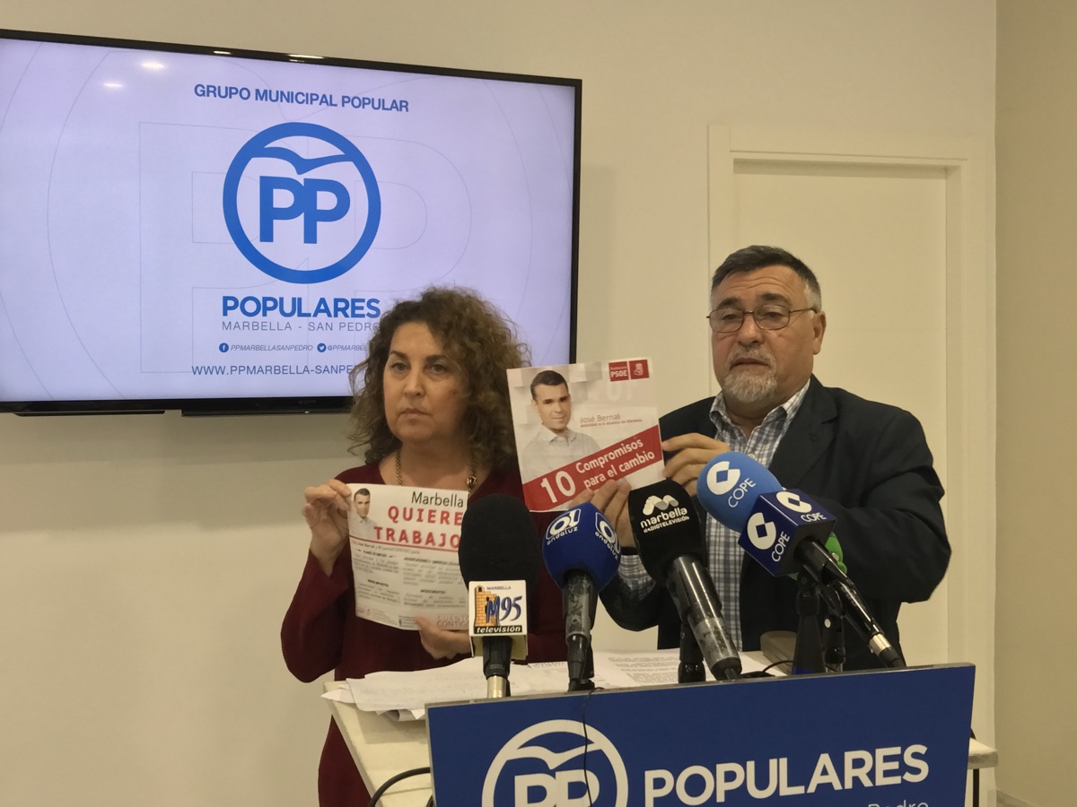 El PP exige al tripartito la convocatoria de planes municipales de empleo y les reprocha que Marbella registre por sexto mes consecutivo una subida del desempleo