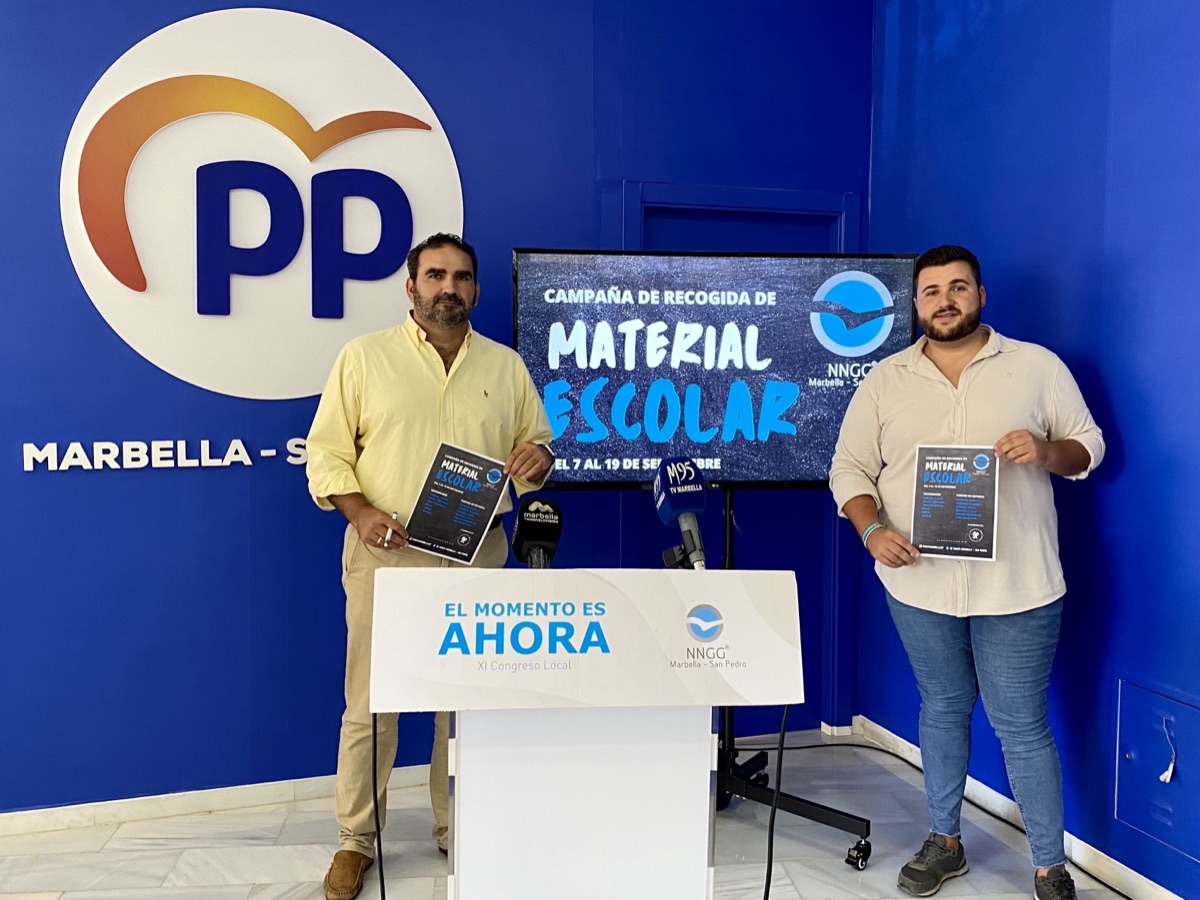 NNGG Marbella – San Pedro presenta una campaña solidaria de recogida de material escolar de cara al inicio de curso para que “todos los niños puedan comenzar en igualdad de condiciones”